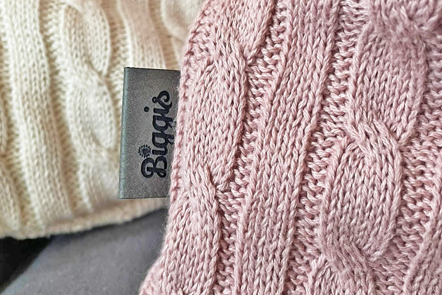 Einnäh-Faltlabel Set | Personalisiert | Leder