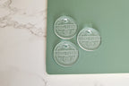 Runde Hangtags aus Acryl | Personalisiert