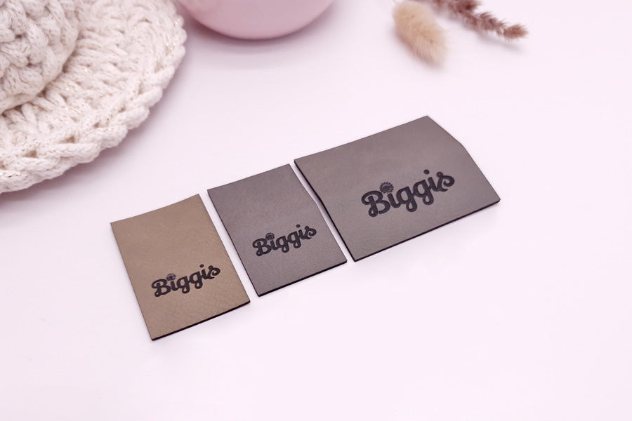 Einnäh-Faltlabel Set | Personalisiert | Leder