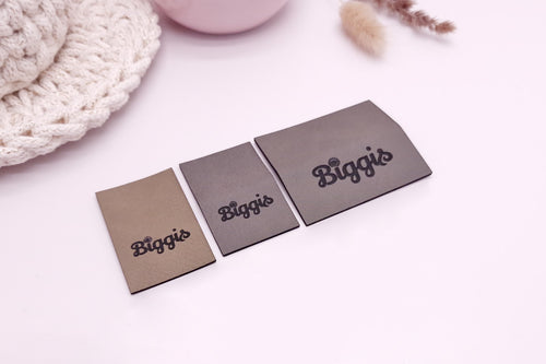 Einnäh-Faltlabel Set | Personalisiert | Leder