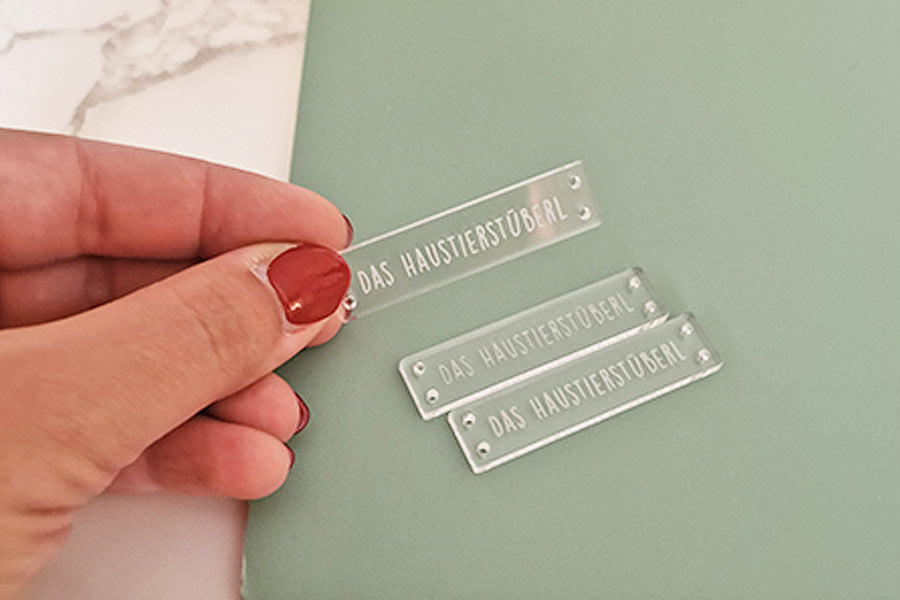 Labels aus Acryl | Personalisiert
