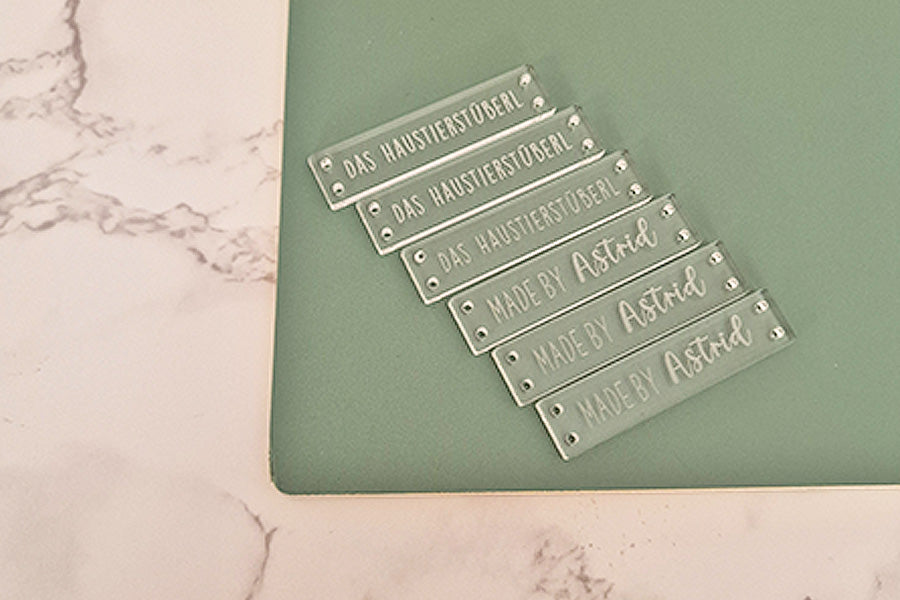 Labels aus Acryl | Personalisiert