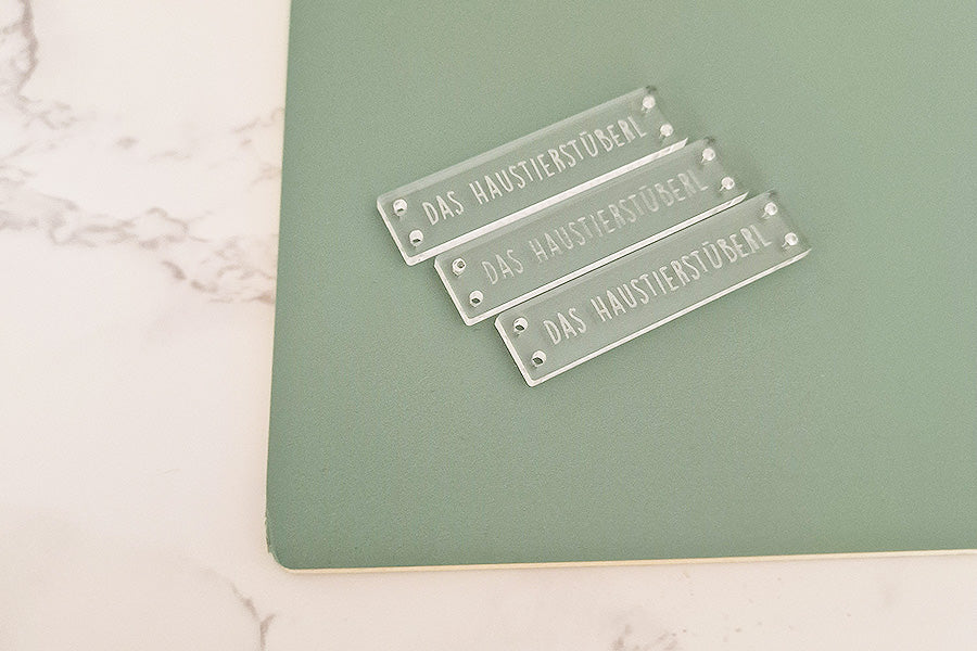Labels aus Acryl | Personalisiert