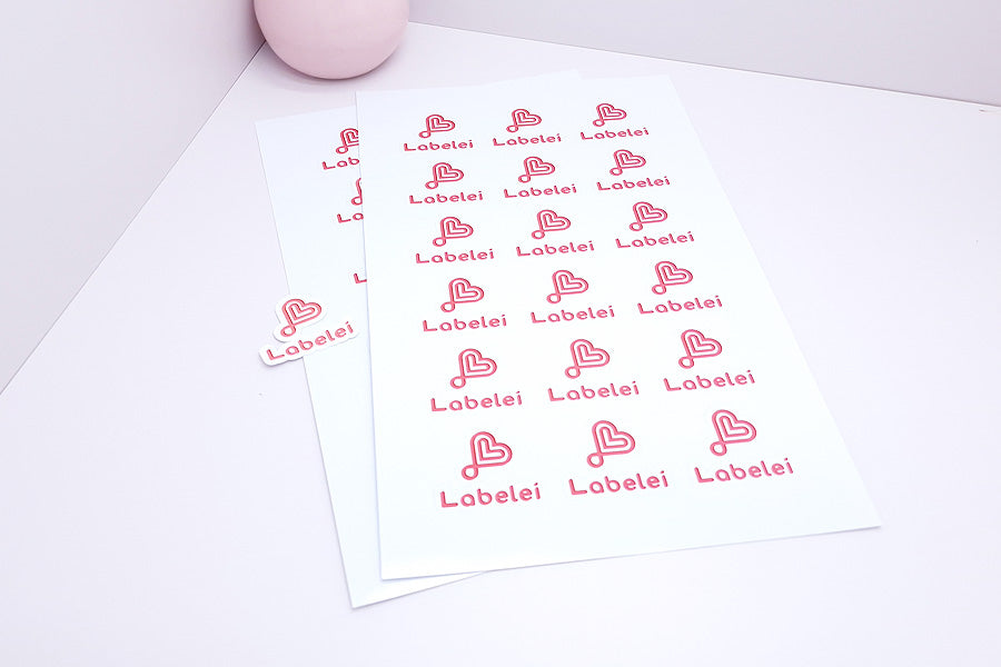Stickerbogen mit deinem Logo